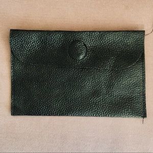 Black Leather Clutch/Wallet/Purse Organizer, 9”x6” With Magnetic Snap Closure